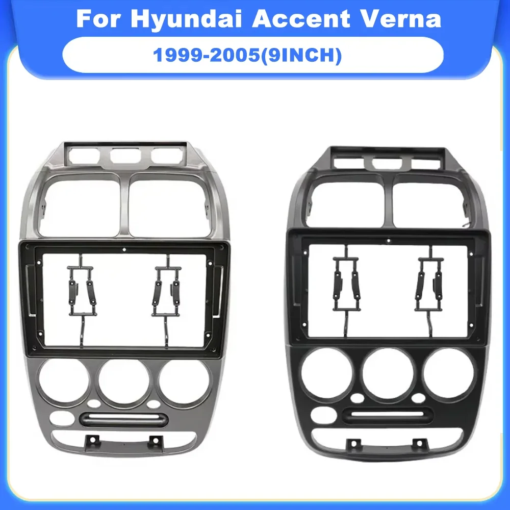 9 Inch Car Frame Fascia Adapter For Hyundai Accent Verna 1999-2005 Android Radio Dash Fitting Panel Kit