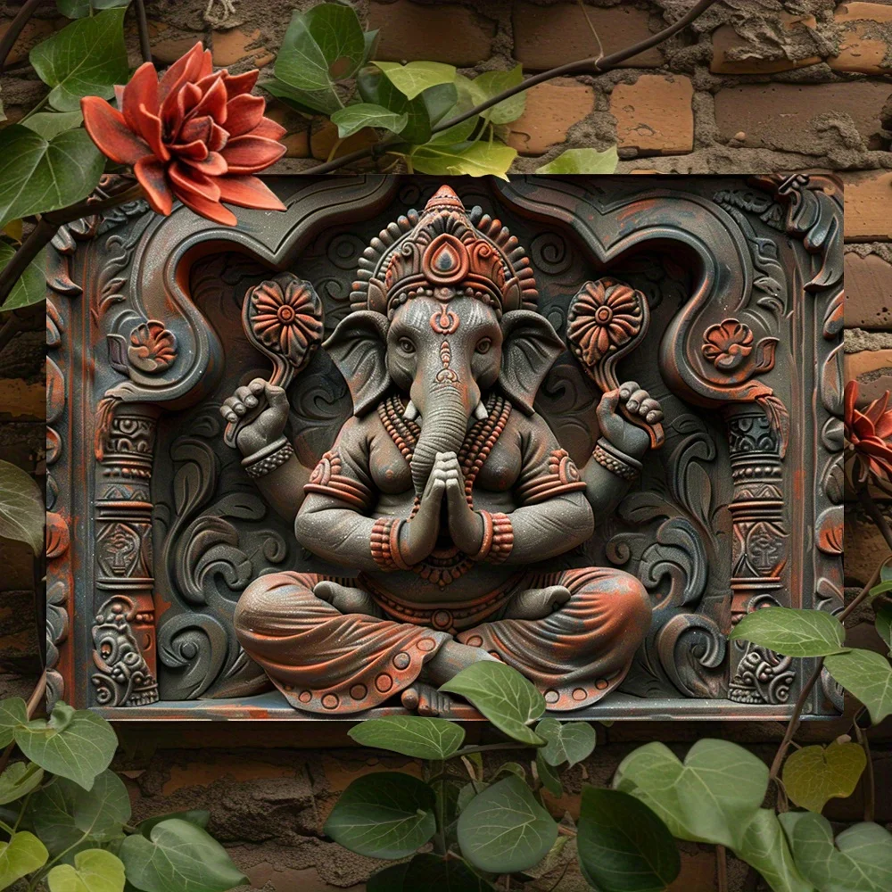 

Funny Vintage Indian Elephant God Metal Sign- Perfect For Apartment, Garden, Classroom Decor & Gifts, Autumn Winter Theme