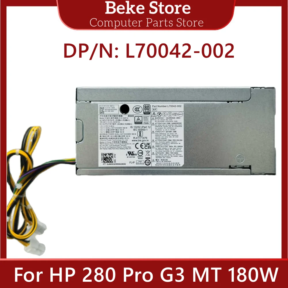 Beke Original For HP 280 Pro G3 MT 180W Power Supply L70042-002 D19-180P1A L70042-004 PCK017 High Quality