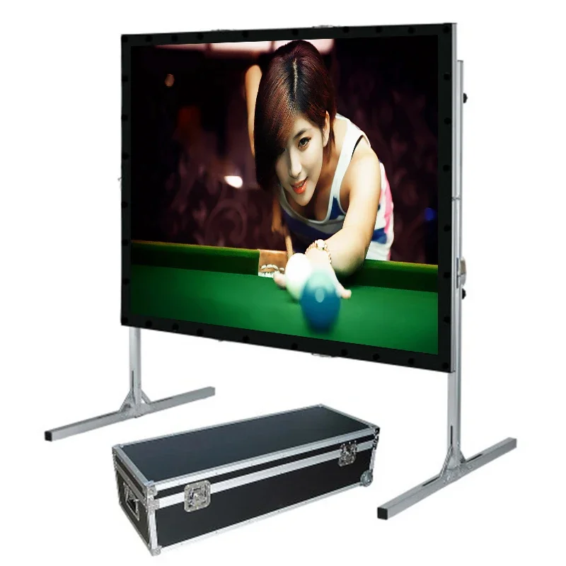 Custom size 150 inch quick folding projection screen with front and rear projection