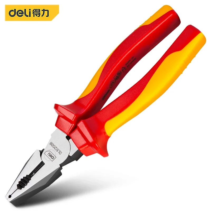 6/8 Inch 1000V Insulated Needle Nose Pliers Multifunction Electrician Repair Hand Tools VDE Insulated Labour-saving Wire Cutter