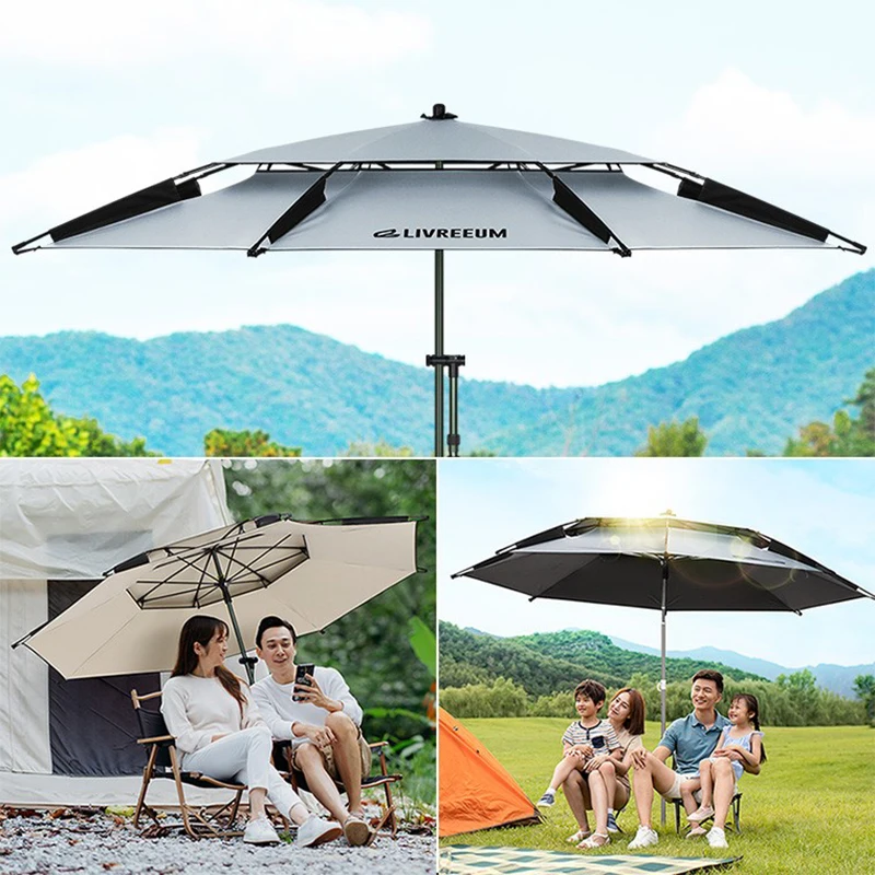 Large Parasol Outdoor garden umbrella Camping Fishing rooftop emotional portable shade picnic