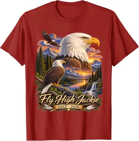 Fly High Jackie, Jackie und Shadow Weißkopfseeadler T-Shirt Y2k Lässige Grafik-Bekleidung Weißkopfseeadler Großer Bär Jackie und Shadow T-Shirt Geschenk – Detail 11