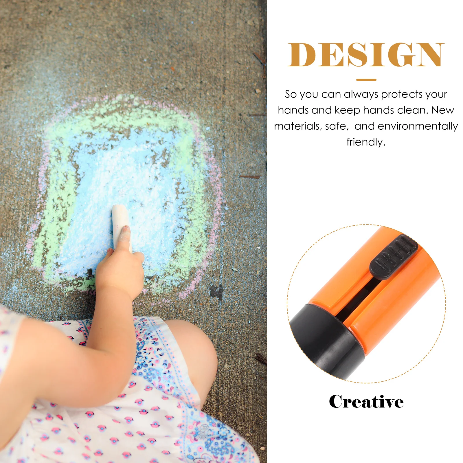 

6Pcs Chalk Holder Smooth Adjustable Plastic Chalk Clip for School Kids Learning Tools Dust Free Writing Accessory