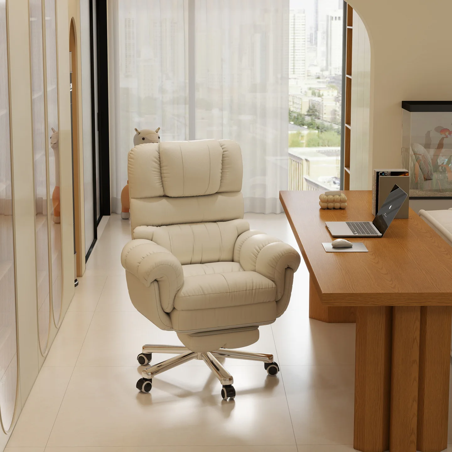 Computer chair home comfortable sedentary leisure backrest reclining study office desk chair lazy nest chair sofa