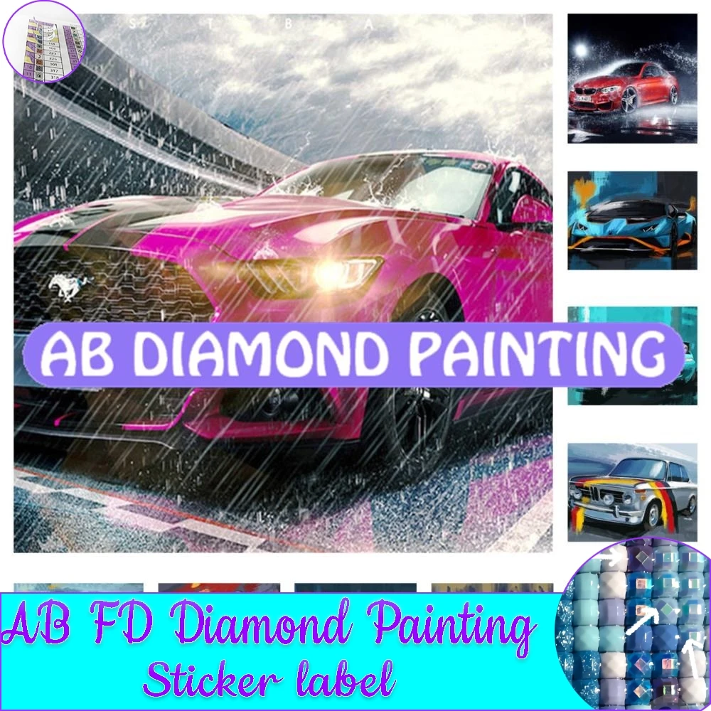 2023 nuovo 5D DIY Diamond Painting Set Auto Handmade Cross ricamo Super Running Mosaic Crafts Modern Home Decoration