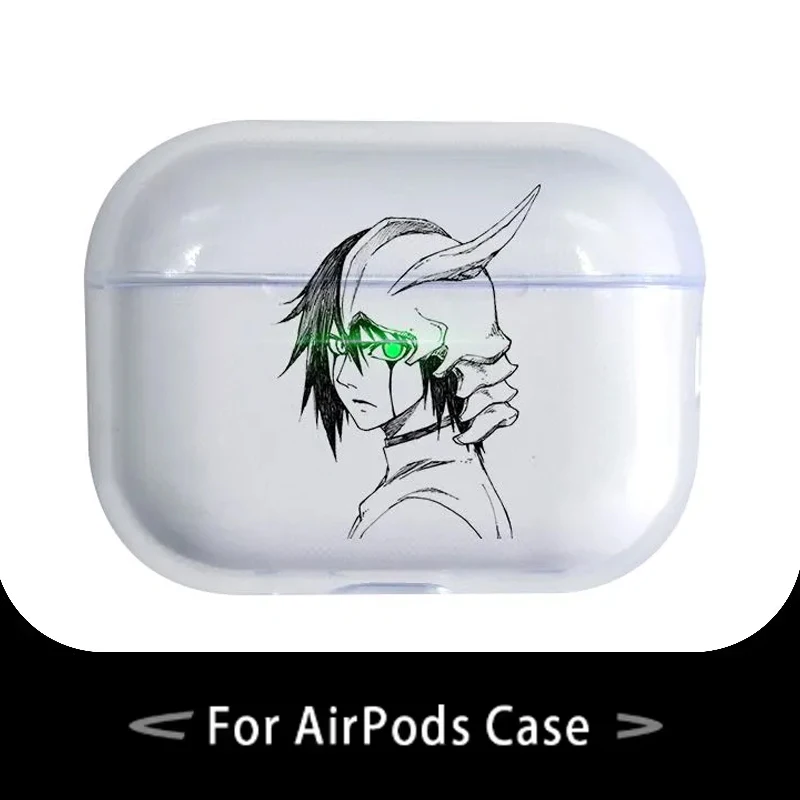 Anime Ulquiorra Cifer Transparent TPU Case for Airpods Pro 2 1 3 Soft Silicone Cover Air Pods4 1/2/3Earphone Cover