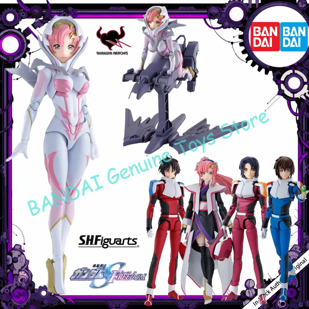 In Stock Genuine BANDAI SHFiguarts Mobile Suit Gundam SEED FREEDOM RIDE ON SET Pilot Suit Lacus Clyne Figure Anime Action Model