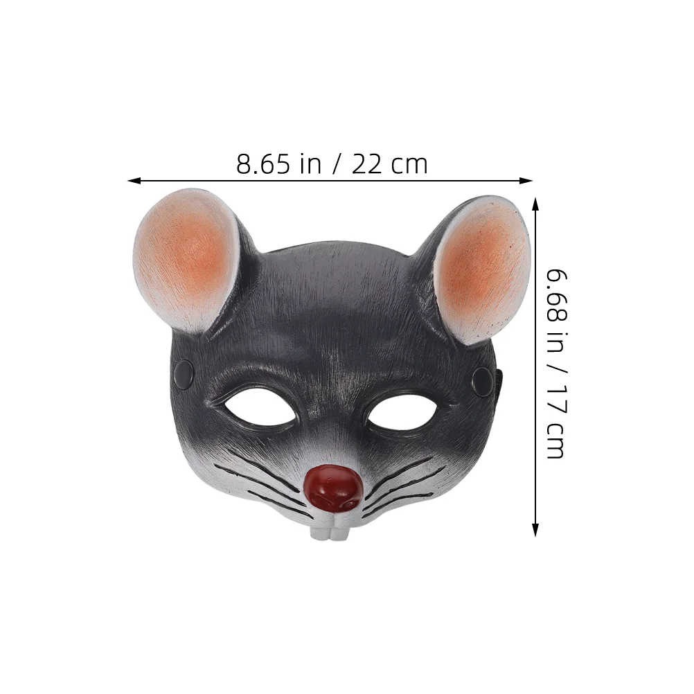 2 szt. Halloweenowe maski szczurów, realistyczne maski zwierzęce, kostium dla dorosłych i dzieci, maska na twarz na karnawał, maskarada