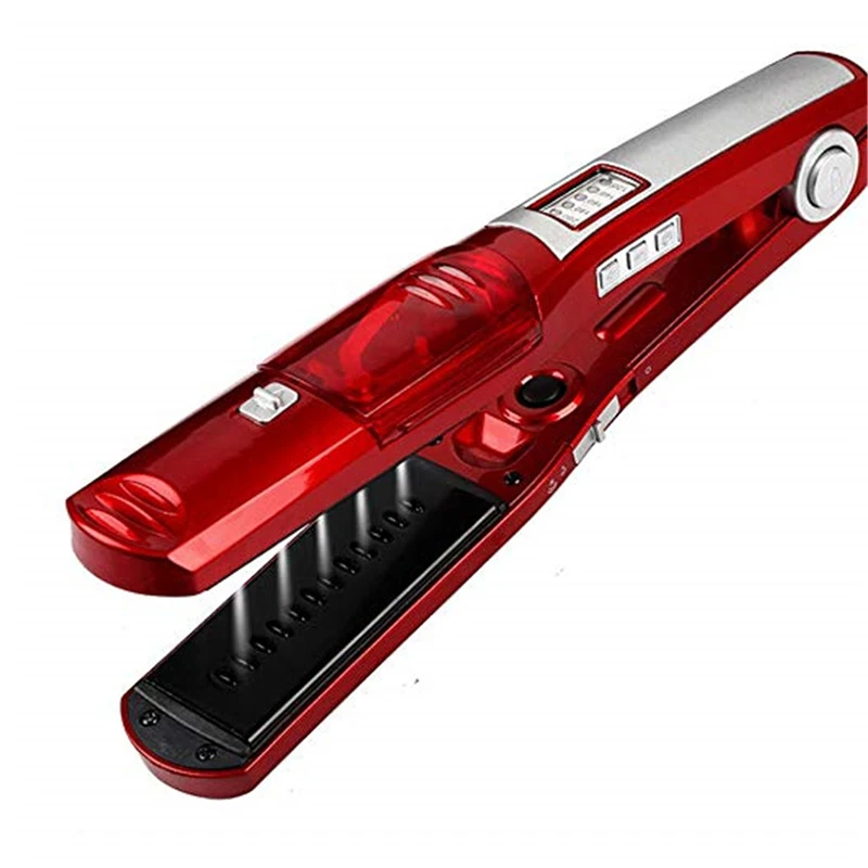 

Profesional Strong Steam Hair Straightener Portable Salon Wide Hair Care 2 in 1 Flat Iron and Curling Iron