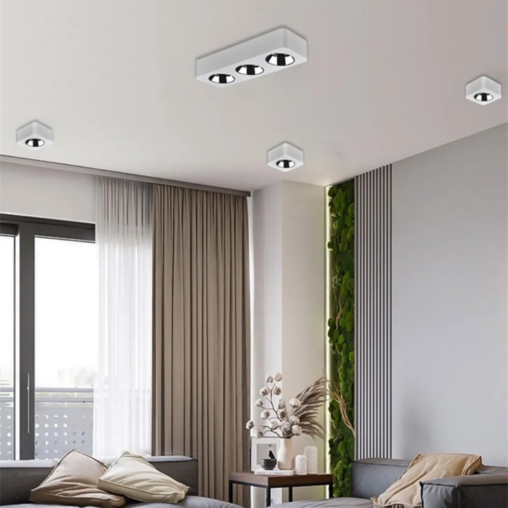 Surface Mounted Square LED Downlight COB 7W 9W 12W 15W Ceiling Lamp Spotlight 3000K 4000K 6000K For Home Decoration Lighting