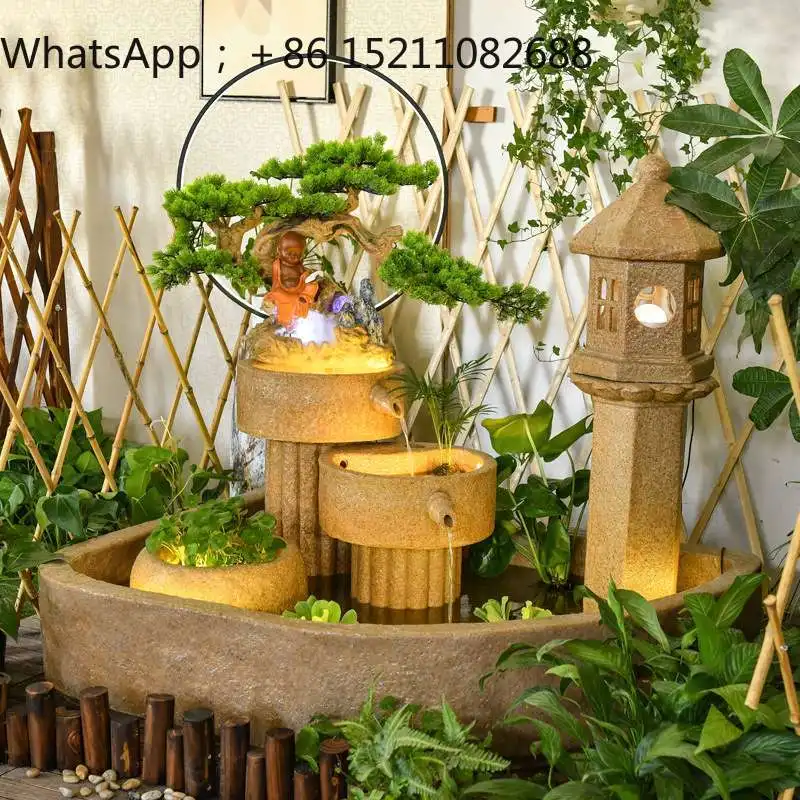 LLY light luxury water feature flowing water fountain ornament living room courtyard lucky decoration