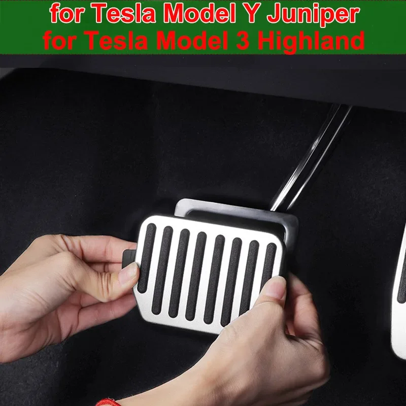 

Для Tesla Model 3 Y Highland Juniper 2025 2026: Накладки на педали (акселератор, тормоз) из алюминиевого сплава