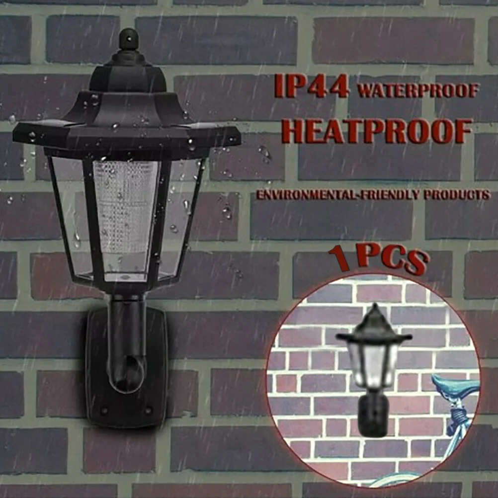 

2 pcs Solar Wall Lamp Hexagon Waterproof Outdoor Solar Powered Wall Lamp Yard Lawn Garden Light for House Illumination
