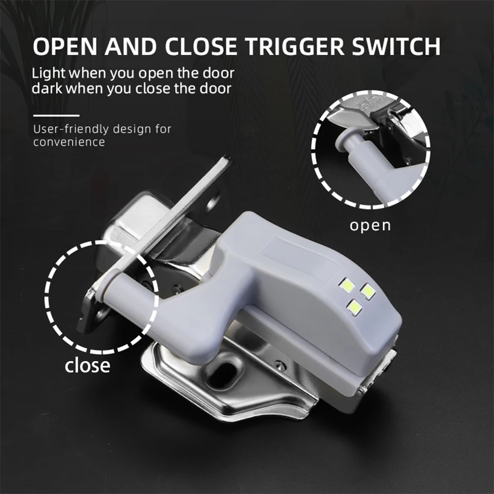 1PC Universal Wardrobe Light LED Under Cabinet Light with Battery  Sensor Armario Inner Hinge Lamp For Cupboard Closet Kitchen