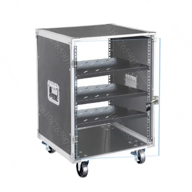 8U Amplifier Rack Case Portable Audio Equipment Cabinet KTV Mixer Rack for Home Use