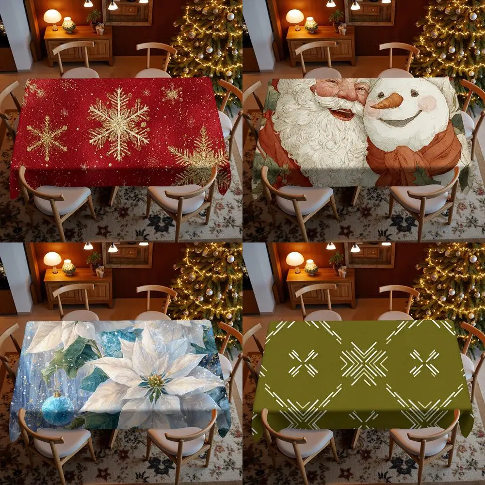 

Sparkly Snowflake Tablecloth Restaurant Kitchen Tablecloth Living Room Home Decoration Rectangular Party Decoration