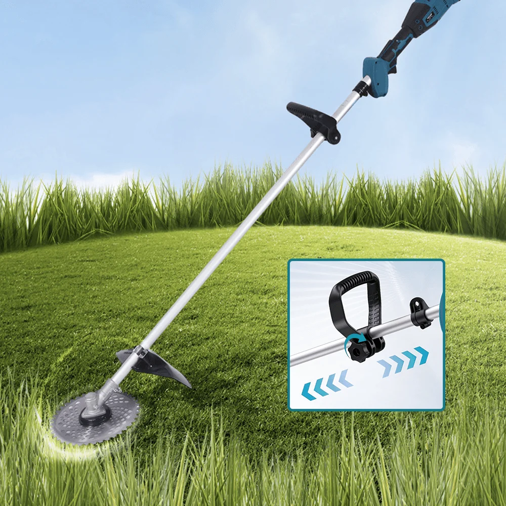 PATUOPRO Brushless 9 Inch Lawn Mower Cordless Electric Trimmer Adjustable Length Pruning Garden Tools For Makita 18V Battery