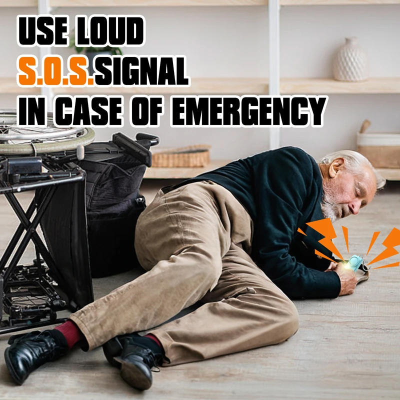 إنذار الأمن الشخصي الدفاع عن النفس 130dB بصوت عال المفاتيح إنذار السلامة المحمولة للنساء الطفل كبار السن فتاة إنذار الطوارئ #4