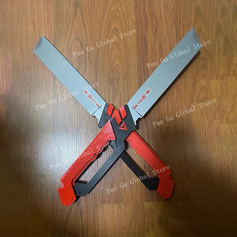 45cm/17.72인치 사무라이 나이프 젠리스존제로 게임 3D 프린트 모델 소품 네코미야 마나 코스프레 파티 용품 선물 장난감