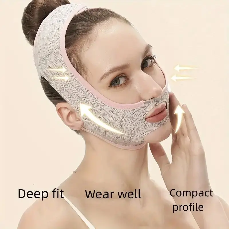 Thin Face Mask V-shaped Face Shaping Bandage Lifting Tightening Wrinkle Removing Preventing Facial Sagging Fully Wrapped