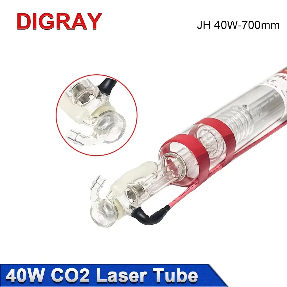 

Лазерная трубка DIGRAY JH 40W Co2, диаметр 50 мм, длина 700 мм, подходит для гравировальных и режущих станков