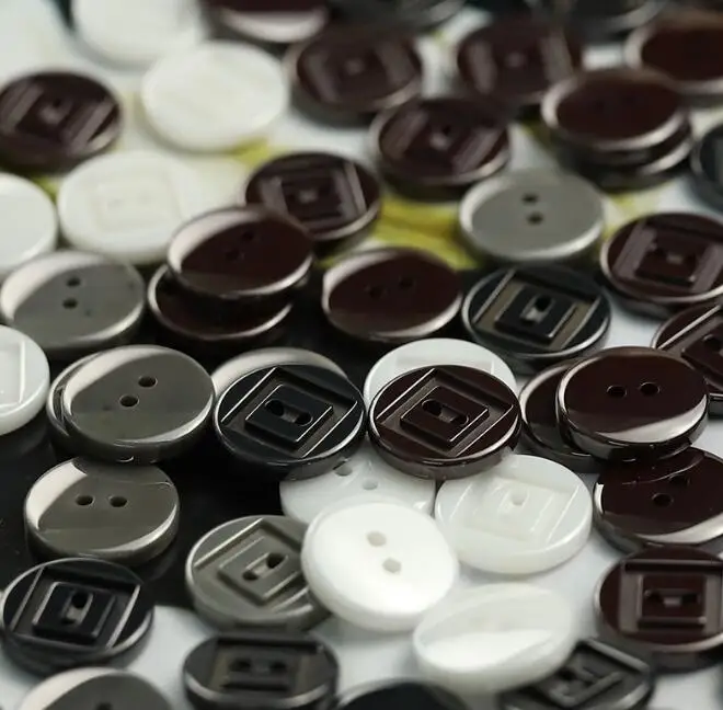 6pcs/Lot Size:12.5mm Simple two eyes Black and white ceramic Buttons Round Button Shirt sweater decoration Sewing(SSA-4019)