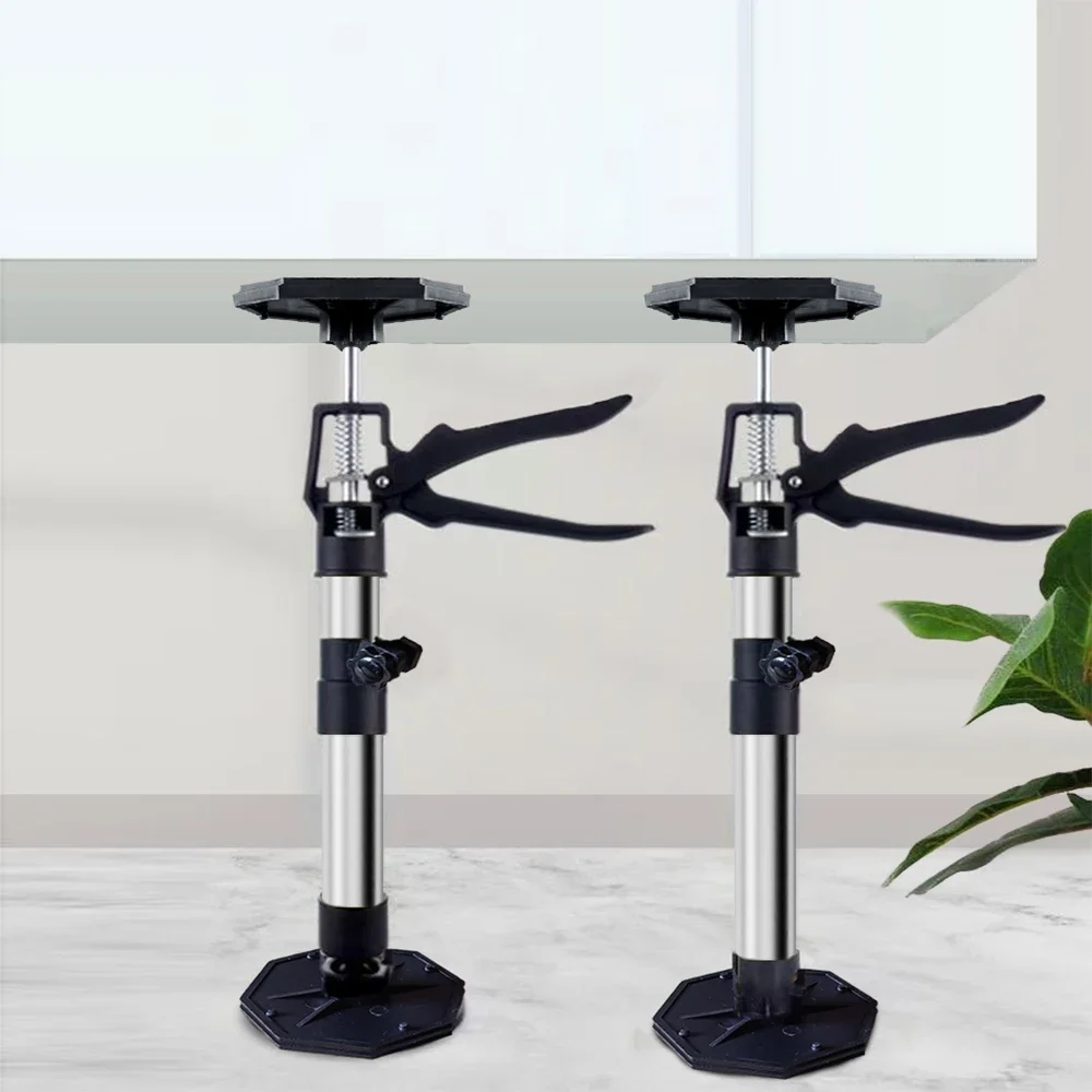 For Ceiling Heavy Duty Telescopic Steel Support Rods Adjustable Cabinet Jack & Drywall Lift Tool with Non-Slip Grips (30-59cm)