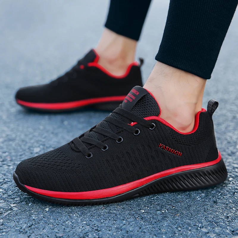

Men's Sneakers Summer Mesh Anti Slip Running Shoes Fashion Lace Up Breathable Casual Shoes for Man Couples Footwear Plus Size 48