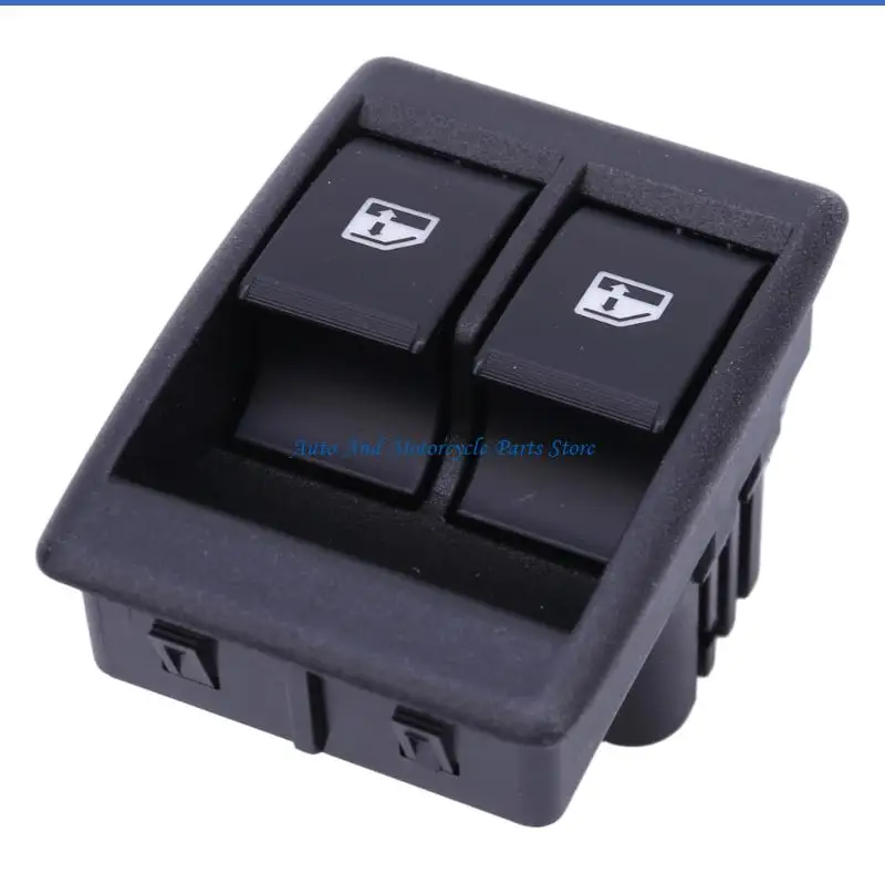P9FD 357.3769 Car Window Control Unit for LADA with Two Icon-Labeled Buttons and Visible Side Clips, Designed to Retain the
