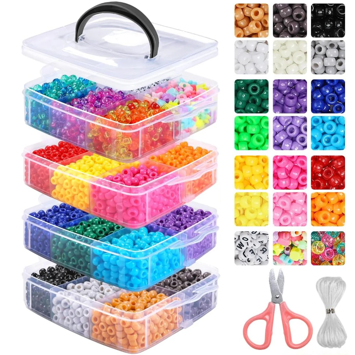

Набор бусин для браслетов, 4200 шт., 27 цветов, для рукоделия, изготовления браслетов дружбы и других поделок