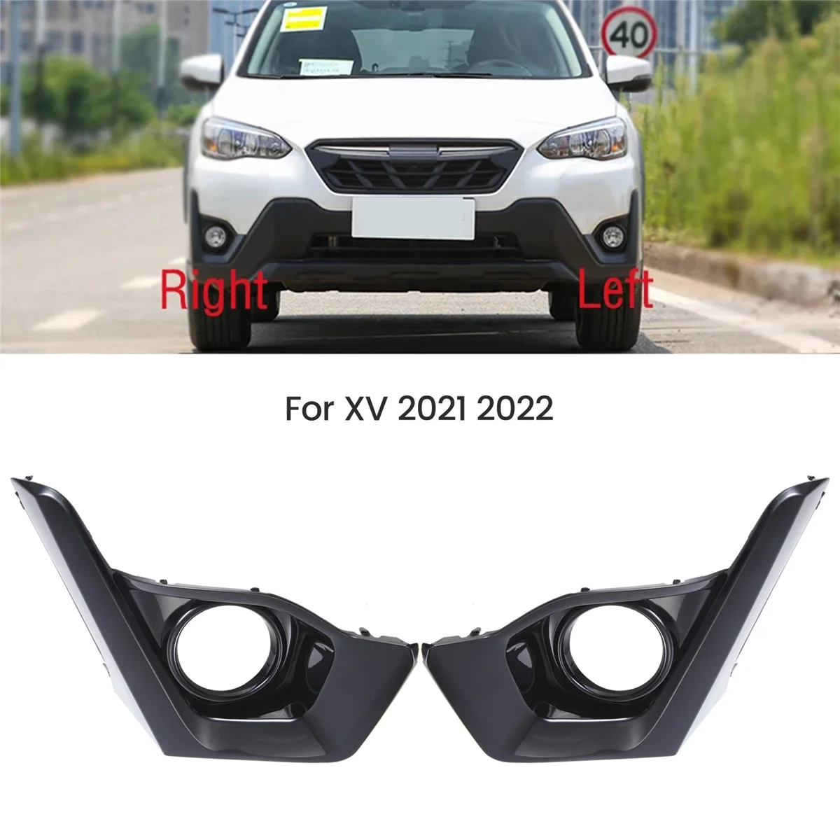 

Car Front Bumper Fog Light Lamp Frame Cover Foglamp Trim Cap for Subaru XV Crosstrek 2021 2022 57731FL860 57731FL870