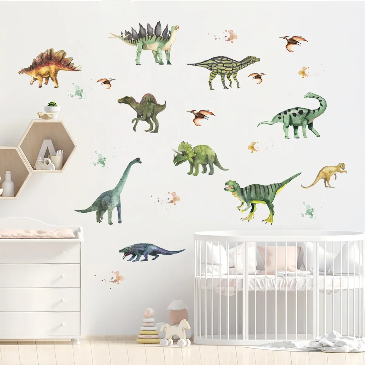 Cartoon Dinosaur Wall Stickers, Animal Paste, DIY Children's Room, Living Room, Bedroom, Kindergarten, 2024