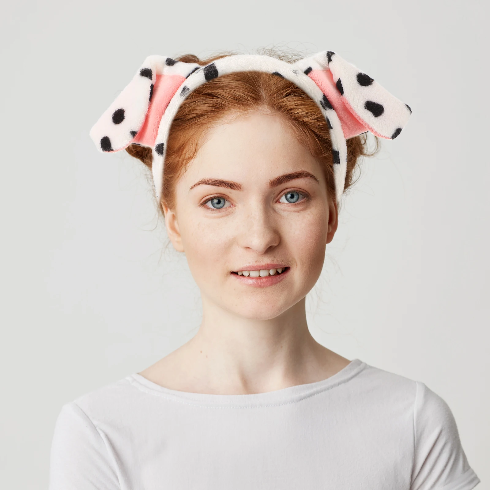 Stirnband mit Hundeohren, Cartoon-Stil, Dalmatiner-Haarband, Tier-Kopfschmuck, Zubehör für die tägliche Halloween-Cosplay-Party, NEU 2024