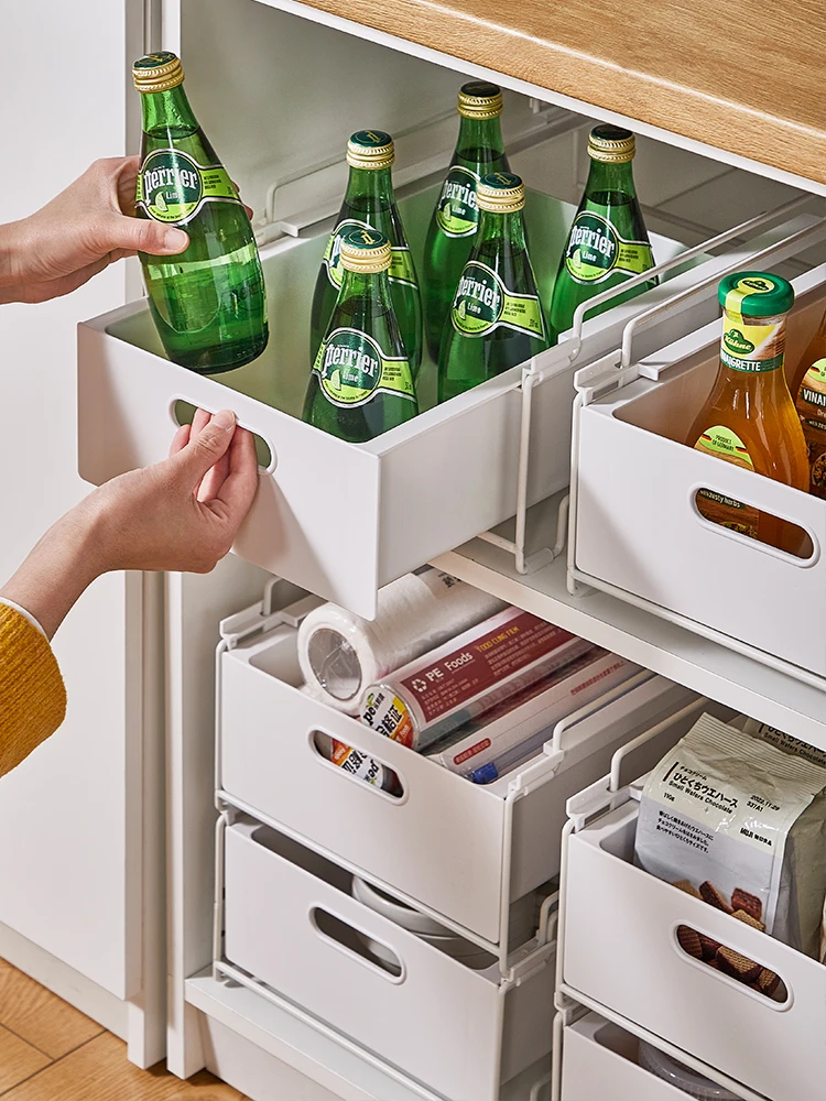 

Kitchen Cabinet Pull out elves Multi Layer Organizer Basket Spice Der Sle Right Angle Storage Cabinet Rectangular Carb...