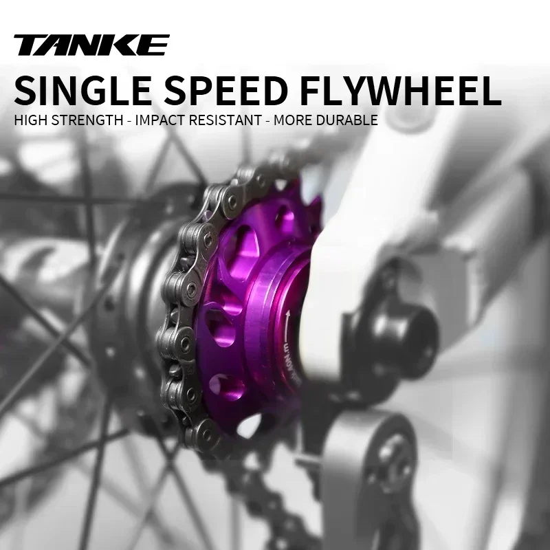 TANKE-Single Speed Flywheel Conversion Kit,18T,Cassette Cog,MTB Road Bike Sprocket for Freewheel Chain,7075 aluminum alloy CNC image 2