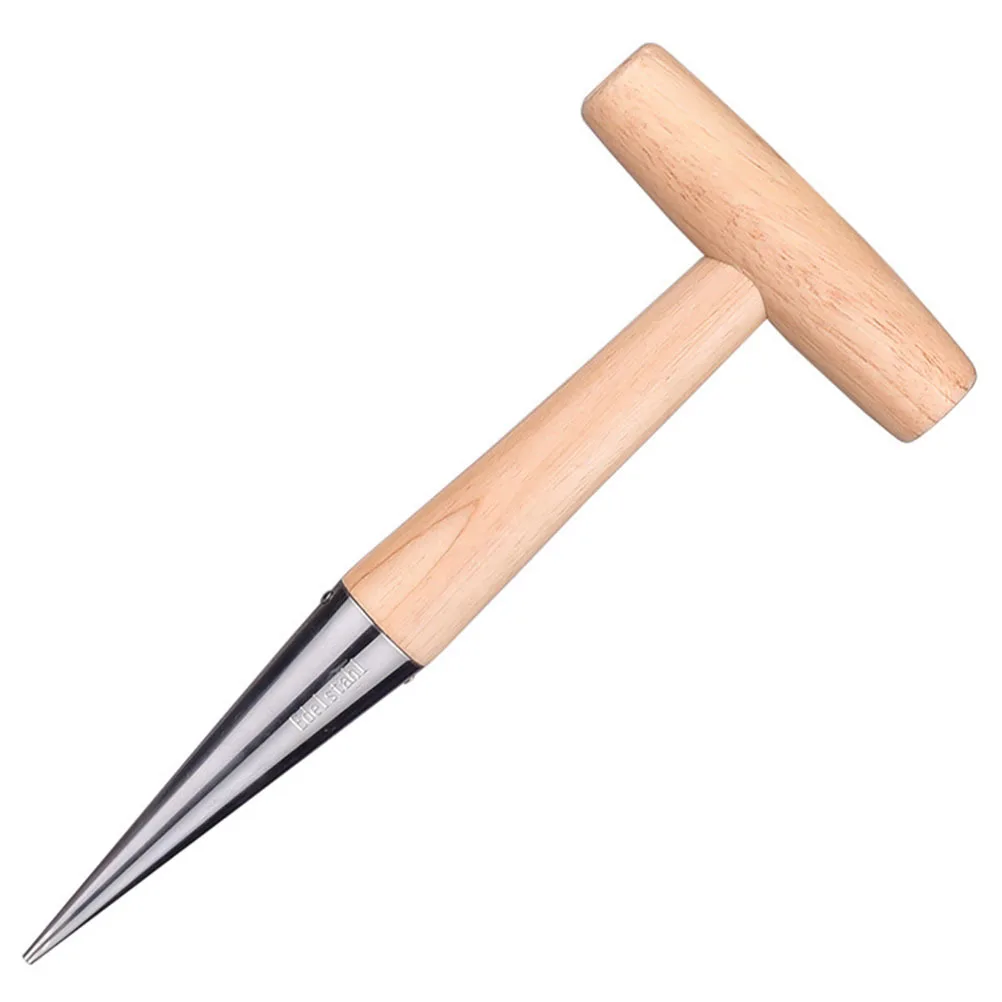 

1Pcs Gardening Hole Puncher Metal Dibber Portable Fertilization Tool Ergonomic Cranked Handle for Seedlings Transplanting and