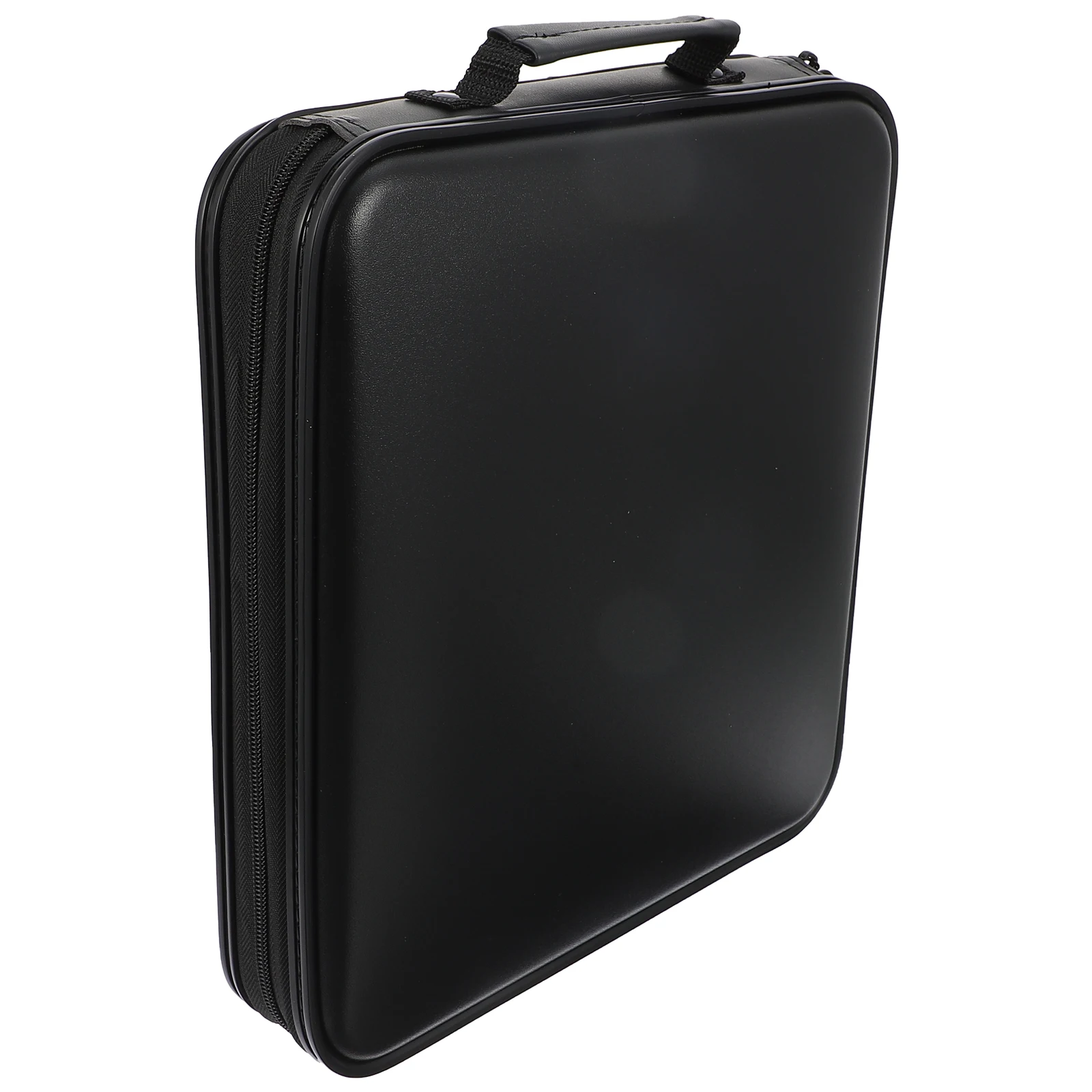 

CD Storage Case Large Capacity DVD Organizer Black Non-woven Pouch Holder Dust-proof Scratch-resistant CD Rack