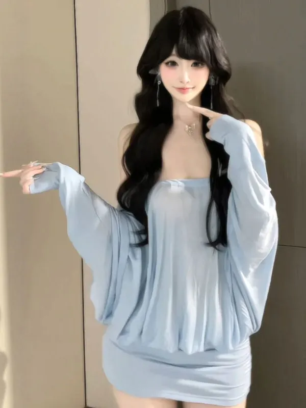 

Сексуальное облегающее платье Pure Desire Bal с завязкой на талии Dr Long Sve с высокой талией из смеси хлопка Busin, повседневная домашняя одежда, осень Dr