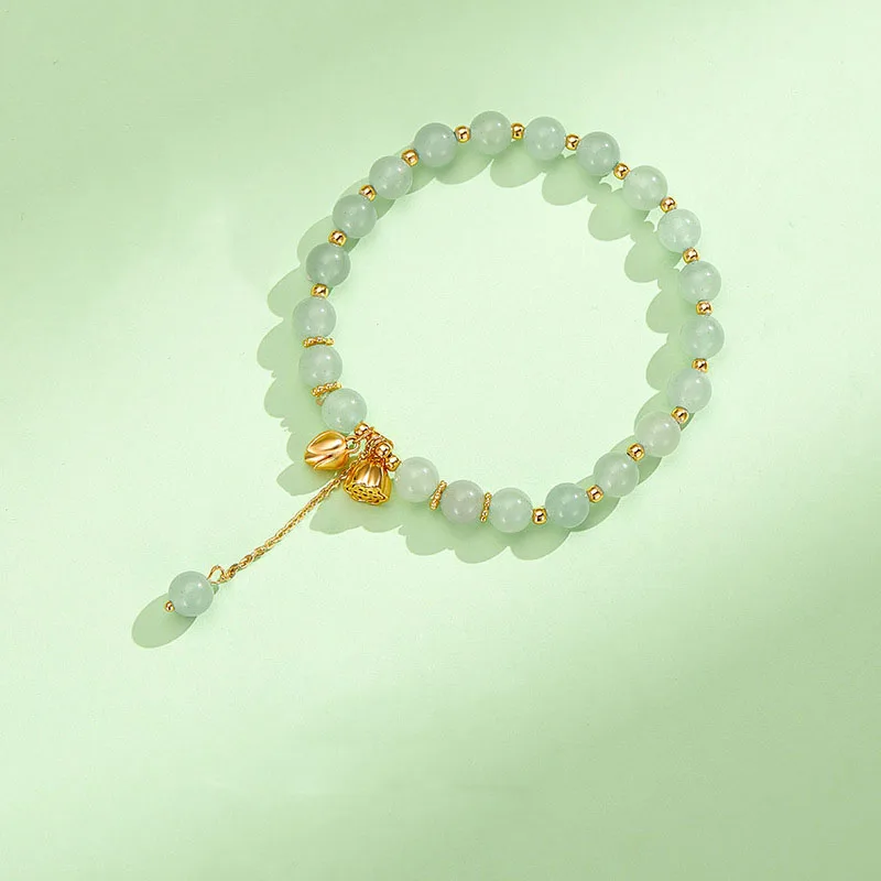 VENTFILLE 925 Sterling Silver Hotan Jade Lotus seedpod Bracelet for Women Girl Retro Temperament Jewelry Gift Dropshipping