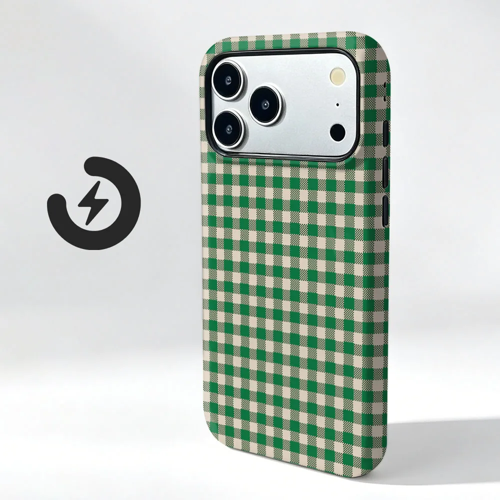 Coque magnétique à motif de grille verte pour Xiaomi 13T Pro 17 15 13 14 Pro Ultra, coque de protection 2 en 1 avec film, Fundas