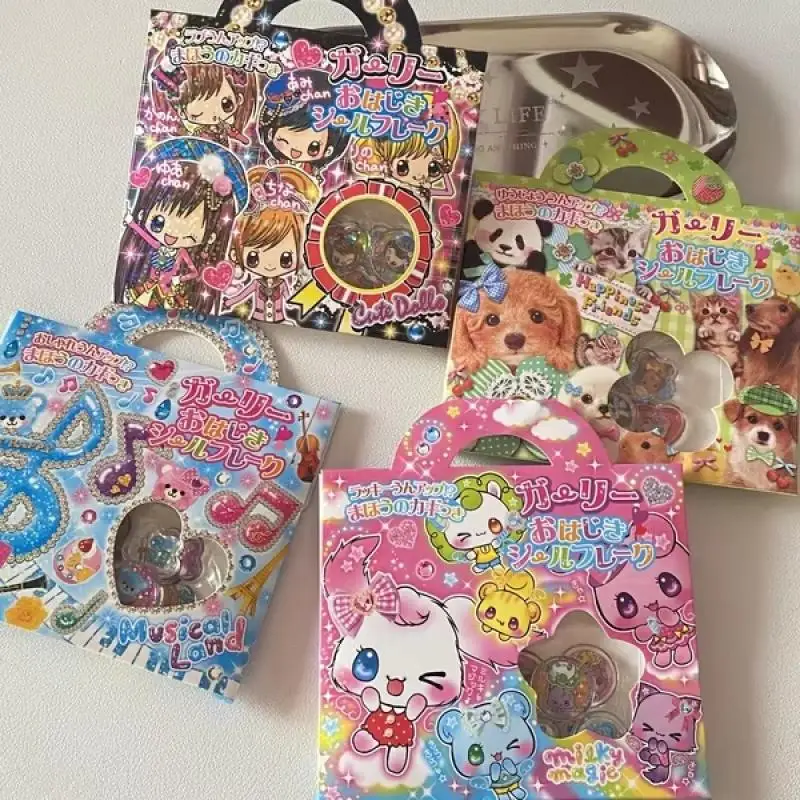 Juego de pegatinas 3D para funda de teléfono con forma de corazón animadas con mármas brillantes láser Y2K decoración DIY