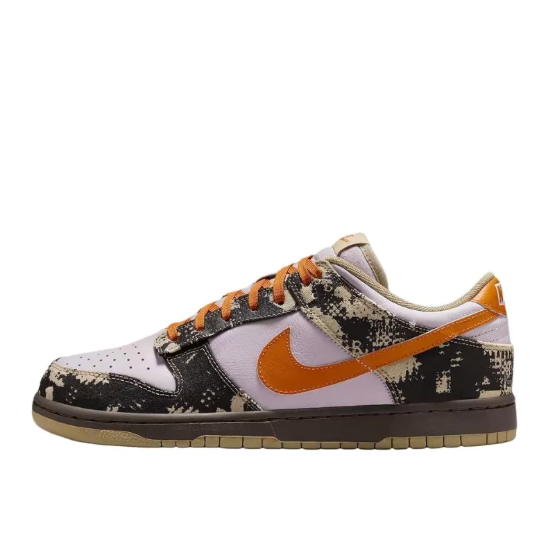 Nike Dunk Low Niche Design Premium Comfort Versatile Lightweight Low-Top Sneakers Unisex White Black Orange IB2260-500