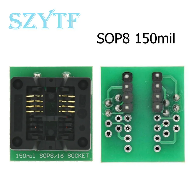 Burning Socket SOP8/14/16/18/20/24/28 to DIP 150/200/208/300mil Wide Narrow Chip Programmer Adapter IC Conversion Test Socket