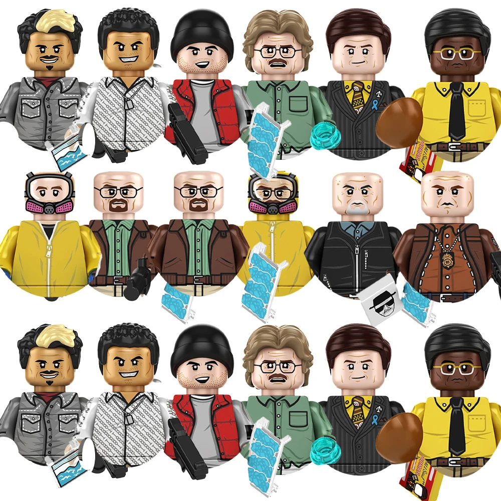 2026 Breaking Bad TP441-452 הייזנברג וולטר לבנים לבנים צעצוע אבני בניין מיני דמויות פעולה מיני דמויות מסיבת חג המולד