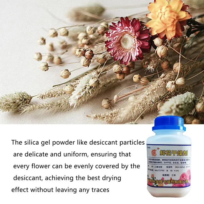 Silica Gel Flower Drying 1.1 LBS Desiccant Dehumidifiers Reusable Flower Preservation Fine Crystals For Handicraft Enthusiasts