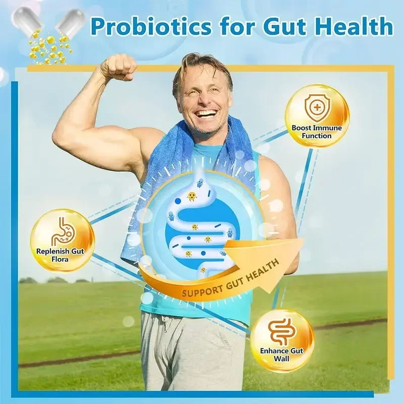 Daily Probiotic Supplement - Helps Adult Men and Women Burn Fat Metabolism, Promote Nutrient Digestion and Gut Microbiome Health