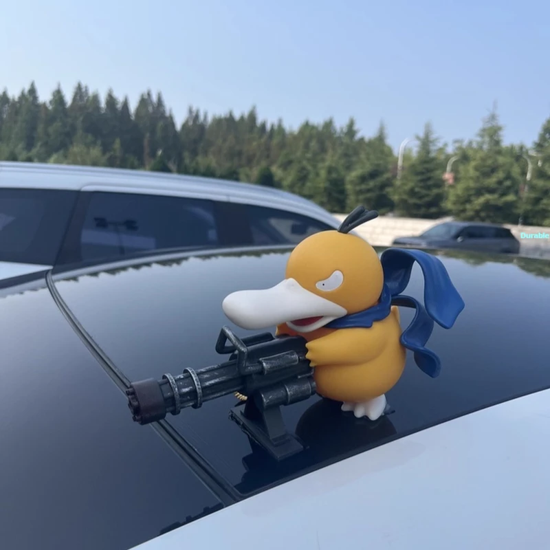

Anime Gatling Psyduck Baby Car Model Play Yellow Duck Handmade Model Pet PokeMoen Ornament Children'S Toys Boyfriend Gift