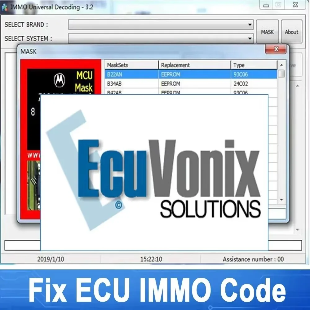 2024 hot sale EcuVonix 3.2 IMMO Universal Decoding V3.2 Remove IMMO Off with Keygen Unlimited Crack