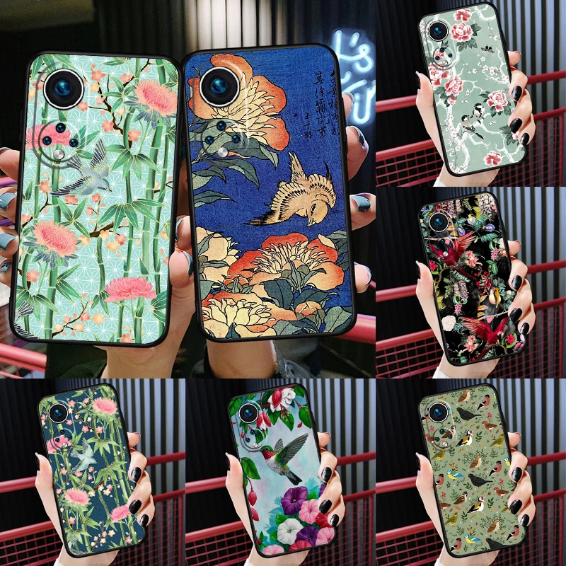 Garden Birds Case For Huawei Honor Magic 5 Lite X7 X8 X9a 50 70 P20 P40 P30 Pro P Smart Nova 9 5T Cover